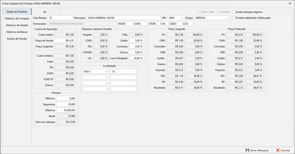 FORMAÇÃO DE PREÇO